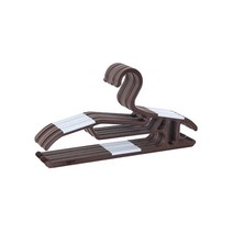 한샘 올인원 다용도 논슬립 옷걸이, 다크브라운, 11개입