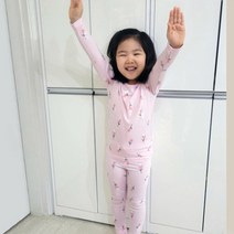 모이앤듀 아동용 튤립바니 40수 텐셀모달 스판 9부 실내복 상하 세트