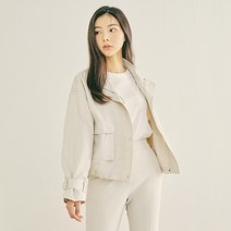 클라비스 여성용 하이넥 숏점퍼