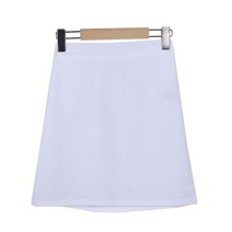 시크블랙 미넨르 뒷밴딩 린넨 A라인 미니 스커트 SK4545K23