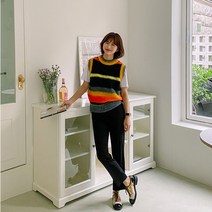 임블리 여성용 LONDON SLACKS 미친 슬림 일자핏 슬랭스 아담블리