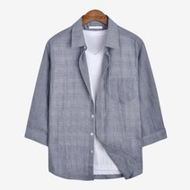 가이스토리 남성용 빅사이즈 캐주얼 서키즈 7부 셔츠
