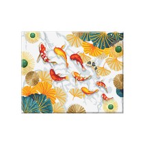 디클레어 3D DIY 보석십자수 캔버스형 특대형 60X75cm, 60X75 오색구어도, 1세트