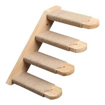 미카엘그라운드 고양이 등반 나무 프레임 계단, 브라운