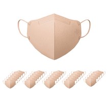 아임리얼 언택트 플러스 마스크 소형, 30개입, 1개, 로지베이지