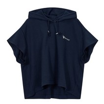 보브 미니 레터링 와이드 후드 티셔츠 7152240006