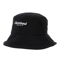 클리브랜드 여성용 와이어챙 로고 골프 버킷햇 CGWCP221201, 블랙