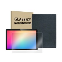 태클라스트 APEX 태블릿PC U10PRO + 강화유리필름 + 커버 케이스 세트, 그레이(태블릿 PC), 블랙(케이스), 64GB
