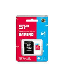 [95440g6000] 실리콘파워 MicroSD Superior Gaming C10 A1 V30 메모리카드, 64GB
