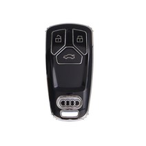 대한오토모빌 자동차 실리콘 커버 스마트 키케이스 아우디 2세대 3버튼, 블랙, DH-KFTPU