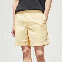 헤지스 남성용 퍼피자수 면 혼방 밴딩 숏팬츠