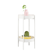 해피제이 북유럽 카페 철제 화분 진열대 50 x 25 cm, 화이트, 2단