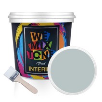 WEMIXTONE 내부용 INTERIOR 수성 페인트 1L + 붓, WMT0267P01(페인트), 랜덤발송(붓)