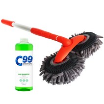 C99 듀얼 세차 브러쉬 + 카샴푸 1000ml 세트, 1세트