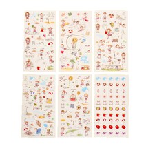 우밍스토어 노트북 꾸미기 캐쥬얼 종합B 스티커 6종 세트, 타입 13, 1세트