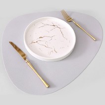 깨끗한화장실키다리아저씨 실리콘 식탁 매트 + 티코스터 세트, 450 x 360 mm, 그레이