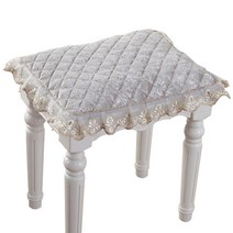 러블리 레이스 피아노 의자 커버 35 x 50 cm, 그레이