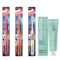 EBISU 마스터케어 칫솔 랜덤발송 3p + 민트비타치약 오리지널 120g, 1세트