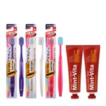 EBISU 플래티넘케어 칫솔 랜덤발송 3p + 스트롱 민트비타치약 120g 2p 세트, 1세트