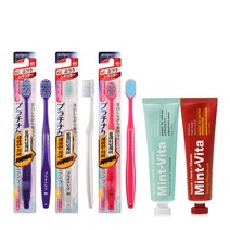 EBISU 플래티넘케어 칫솔 랜덤발송 3p + 오리지널 민트비타치약 120g + 스트롱 민트비타치약 120g 세트, 1세트