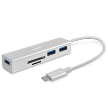 유니콘 C타입 USB허브 멀티 카드리더기 TH-R300, 혼합색상