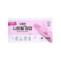 뉴랩 니트릴 장갑, 100개입, 1개, 중(M)