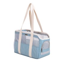 파스텔펫 반려동물 와이드 메쉬창 이동가방, 블루