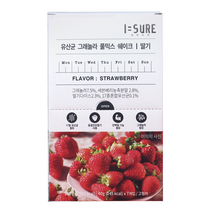 아이슈어 유산균 그래놀라 풀믹스 쉐이크 딸기, 40g, 7개