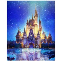 LED 보석십자수 DIY 키트 40 x 50 cm, 1세트, 캐슬(LB56)