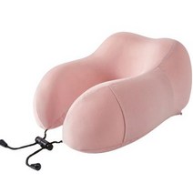 셀리빙 냉장고 소재 휴대용 U형 목베개, 핑크