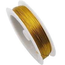 컬러 공예철사 0.3mmx50m, 23 골드, 1개