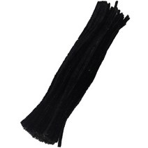 털달린 공예철사, 200개, 08 블랙