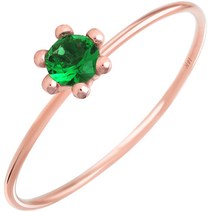 여성용 14K 탄생석 데일리 컬러 반지   케이스