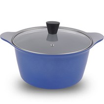키친아트 프리미엄 쿡웨어 파스텔 세라믹 곰솥냄비, 24cm, 블루, 1개