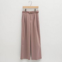 나인 여성용 웜 터치 클래식 와이드 팬츠 + 벨트 세트 PT-5382