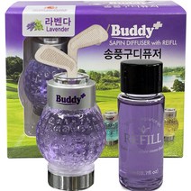 버디플러스 차량용 송풍구 디퓨저 라벤다 + 리필 세트, 1세트, 꽃향