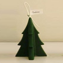 F5NATURE 크리스마스캔들 오브제 트리캔들 잉글리쉬페어앤프리지아, 그린