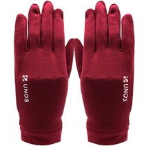 우노스 파워그립 이지웜 스마트 스판 방한장갑, 빨강색