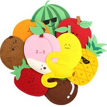 맘스보드 펠트자석 표정있는 과일, 1개, 10피스