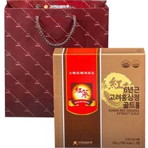 고려인삼유통 6년근 고려홍삼정 골드 2개입 + 쇼핑백, 1박스, 250g, 2병