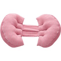 임산부 수면 등받이 침대용 허리쿠션, 레드 스트라이프