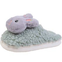 이사도라 여성용 뽀글이 토끼 퍼 슬리퍼