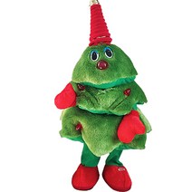 다다랜드 캐롤나오는 춤추는 크리스마스 기본 트리 인형, 38cm