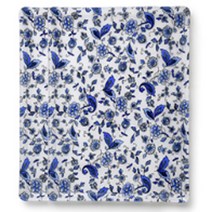 로흐야 리프 낮은 사각 쟁반 2p, 화이트 + 네이비