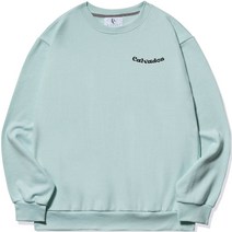 디엘크리 남성용 빅사이즈 칼바도스 스몰로고 맨투맨 티셔츠