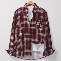 레이먼 남성용 리븐 오버핏 겉기모 체크셔츠