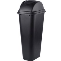 바이굿즈 사무실 업소용 휴지통 뚜껑 포함 50L, 검정