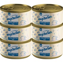 마이베프 마이슐랭 고양이 참치 파테 습식캔, 생선, 80g, 6개