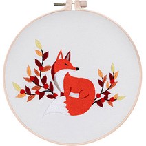 위즈앤위즈 누구나 DIY 프랑스자수 패키지 20cm, 꽃여우 03, 1세트