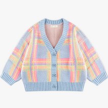 마리앤모리 아동용 마리 체크 가디건